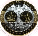Wspólna Waluta Euro WŁOCHY Republica Italiana 40 mm SREBRO