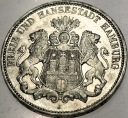 Niemcy 3 marki Drei Mark 1908 J HAMBURG SREBRO