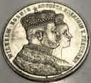 Niemcy Prusy talar koronacyjny thaler 1861 Wilhelm Augusta SREBRO