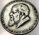 Austria 2 Szylingi 1929 Theodor Billroth SREBRO