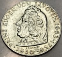 Austria 2 szylingi Schilling 1936 Eugeniusz Sabaudzki SREBRO