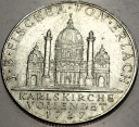 Austria 2 szylingi Schilling 1937 Kościół św. Karola w Wiedniu SREBRO
