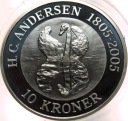 Dania 10 koron 2005 Andersen SREBRO