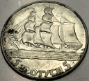 5 zł złotych 1936 Żaglowiec Żaglówka Statek SREBRO