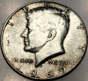 USA 1/2 dolara Half Dollar 1969 KENNEDY John F JFK SREBRO