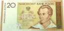 2009 20 zł złotych Juliusz Słowacki banknot kolekcjonerski (nr 1)