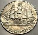 5 zł złotych 1936 Żaglowiec Żaglówka Statek SREBRO