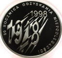 10 zł złotych 1998 Niepodległość 1918 SREBRO