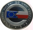 10 zł złotych 2004 Wstąpienie Polski do Unii Europejskiej UE SREBRO