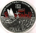 10 zł złotych 2009 Wybory 4 VI 1989 Solidarność Jan Paweł II SREBRO