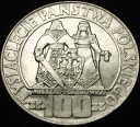 100 zł 1966 Mieszko Dąbrówka Tysiąclecie Państwa SREBRO