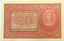 1919 20 dwadzieścia Marek Polskich II Seria CO 838893 banknot