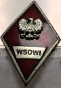 Odznaka WSOWI wz.1 Wyższa Szkoła Oficerska Wojsk Inżynieryjnych Poznań PRL