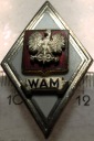 Odznaka WAM wz.2 Wojskowa Akademia Medyczna Łódź WP III RP absolwentka