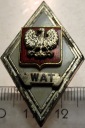 Odznaka WAT wz.1 Wojskowa Akademia Techniczna Warszawa LWP PRL absolwentka