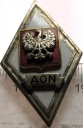 PROTOTYP PRÓBA 1990 Odznaka Akademia Obrony Narodowej orzeł PRL bez korony