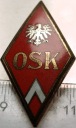 Odznaka OSK Oficerska Szkoła Kwatermistrzowska Poznań LWP PRL absolwentka