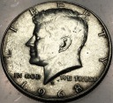 USA 1/2 dolara Half Dollar 1968 KENNEDY John F JFK SREBRO