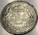 Węgry 5 koron 1908 KB Franciszek Józef Austro-Węgry SREBRO