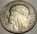 5 zł złotych 1934 Głowa Kobiety Polonia Jadwiga Babka SREBRO