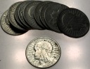 LOT zestaw 10 x 2 zł złote Głowa Kobiety Polonia Jadwiga Babka SREBRO