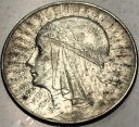 5 zł złotych 1933 Głowa Kobiety Polonia Jadwiga Babka SREBRO