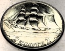 2 zł złote 1936 Żaglowiec Żaglówka Statek SREBRO