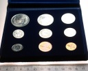 Szwajcaria 1974 zestaw 9x 1 cent - 5 franków ETUI