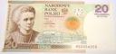 2011 20 zł złotych Maria SKŁODOWSKA Curie banknot kolekcjonerski