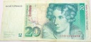 Niemcy 1991 20 marek Seria AZ banknot RFN