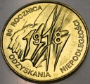 2 zł złote 1998 Niepodległość 1918