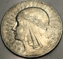 10 zł złotych 1932 Głowa Kobiety Polonia Jadwiga Babka SREBRO
