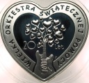 10 zł złotych 2012 20 lat WOŚP SERCE SREBRO