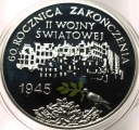 10 zł złotych 2005 60 rocznica zakończenia II Wojny Światowej SREBRO (nr 2)