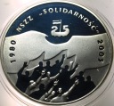 10 zł złotych 2005 NSZZ Solidarność 1980 2005 SREBRO (nr 1)