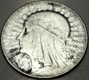 5 zł złotych 1934 Głowa Kobiety Polonia Jadwiga Babka SREBRO