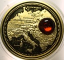 Niue 1 dolar 2011 EUROPA Szlak Bursztynowy LUSTRZANY platerowany Au SREBRO