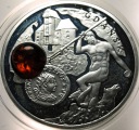 Niue 1 dolar 2011 GDAŃSK Szlak Bursztynowy LUSTRZANY SREBRO