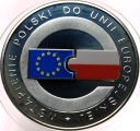 10 zł złotych 2004 Wstąpienie Polski do Unii Europejskiej UE SREBRO