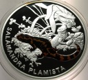 Symbole Przyrody 2010 SALAMANDRA PLAMISTA zwierzęta medal Mennica SREBRO
