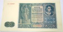 1941 50 zł pięćdziesiąt złotych Seria E 5798987 Generalna Gubernia banknot