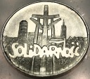 100000 zł złotych 1990 Solidarność TYP A uncja 1 oz SREBRO