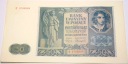 1941 50 zł Pięćdziesiąt Złotych Seria E banknot (nr 1)