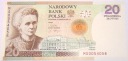 2011 20 zł złotych Maria SKŁODOWSKA Curie banknot kolekcjonerski