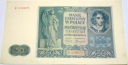 1941 50 zł Pięćdziesiąt Złotych Seria E banknot (nr 2)