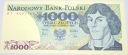 1982 1000 zł złotych Kopernik seria GT banknot (nr 1)