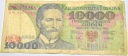 1988 10000 zł dziesięć tysięcy złotych Wyspiański banknot Seria DM