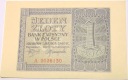1941 1 zł jeden złoty Seria A3036130 Generalna Gubernia banknot
