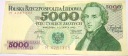 1982 5000 zł pięć tysięcy złotych M 4281305 Fryderyk Chopin banknot