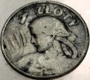 1 zł złoty 1925 Żniwiarka Kobieta i kłosy KROPKA Londyn SREBRO